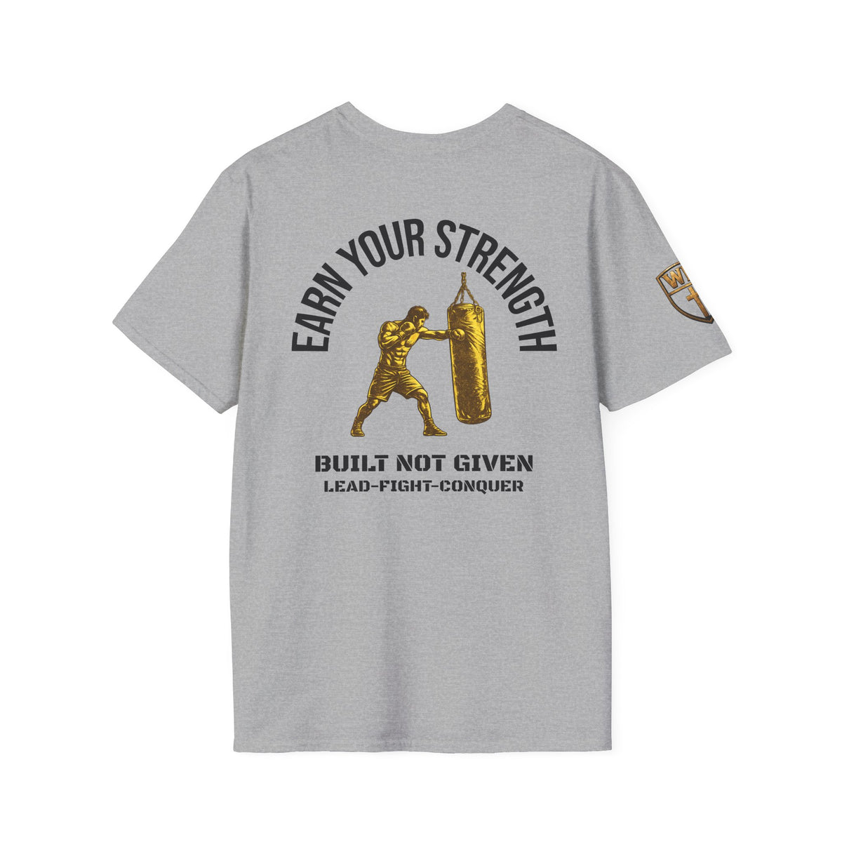 WarDad Boxing Tee "Earn Your Strength" - Training Apparel