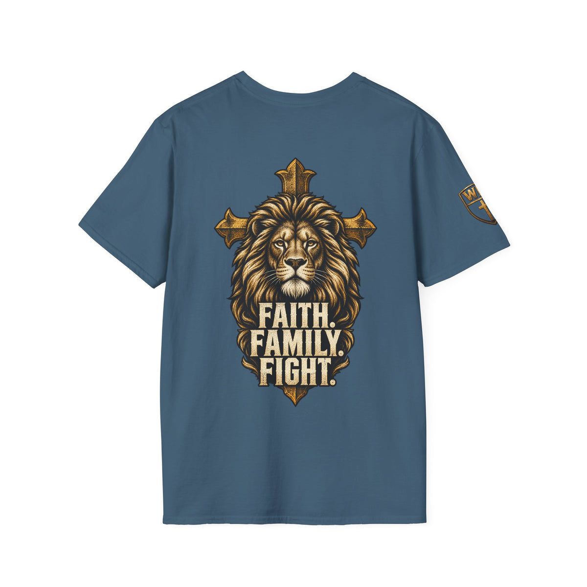 WarDad Faith. Family. Fight. Lion Cross Tee