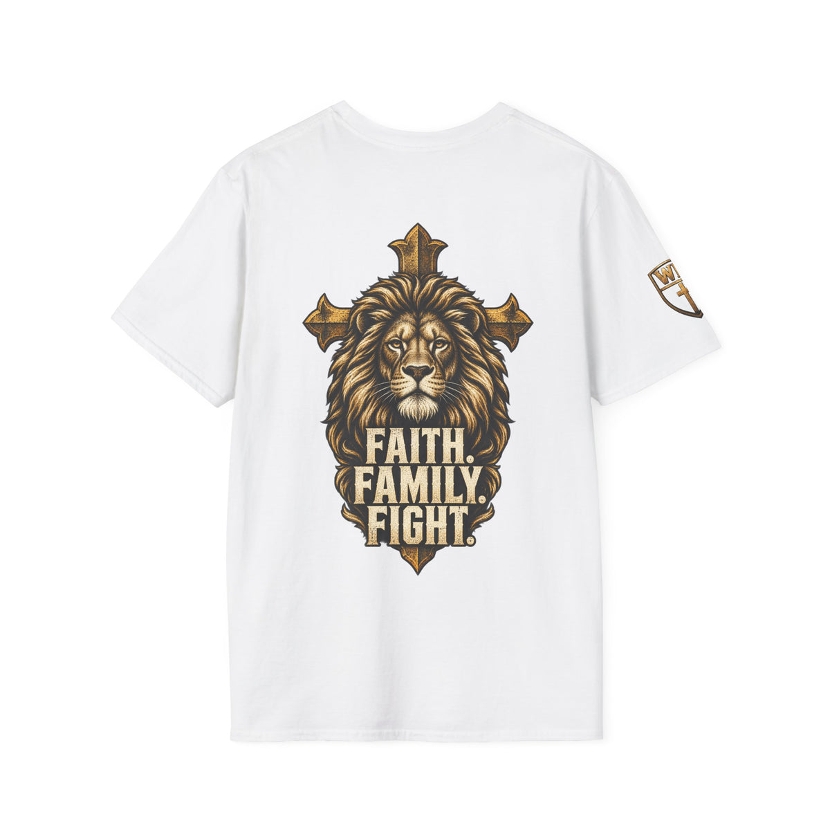 WarDad Faith. Family. Fight. Lion Cross Tee