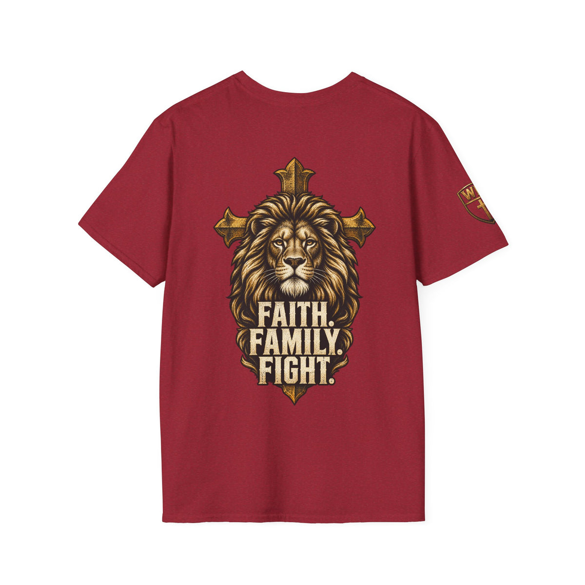 WarDad Faith. Family. Fight. Lion Cross Tee