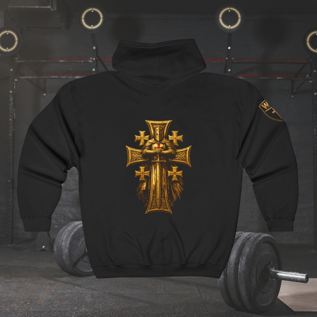 WarDad Crusader Cross Zip Hoodie