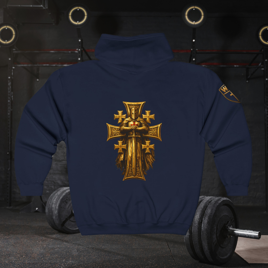 WarDad Crusader Cross Zip Hoodie