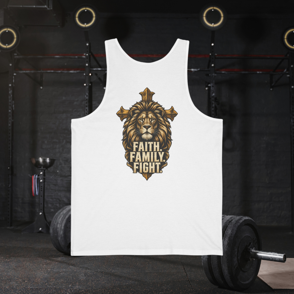 WarDad Faith. Family. Fight. Lion Cross Tank