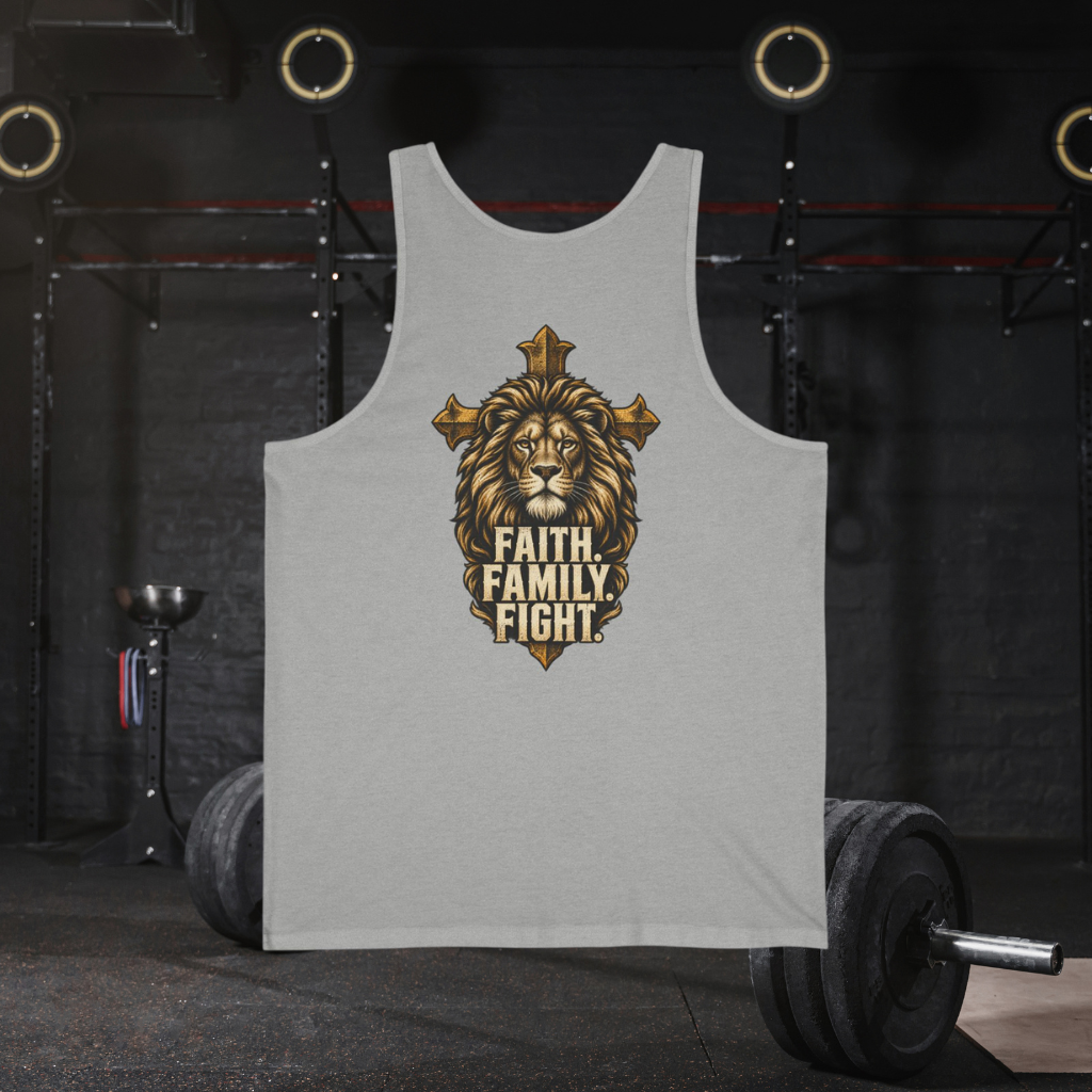 WarDad Faith. Family. Fight. Lion Cross Tank