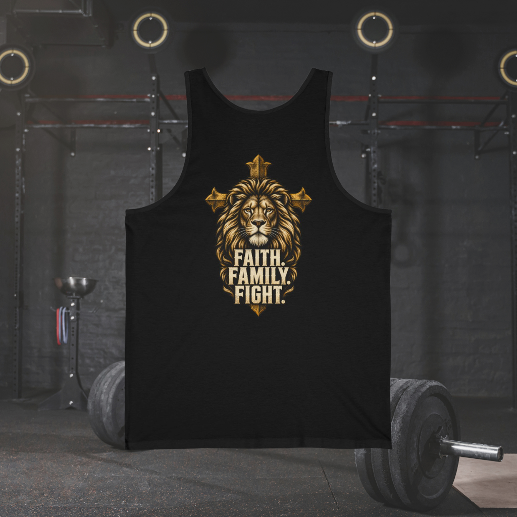 WarDad Faith. Family. Fight. Lion Cross Tank