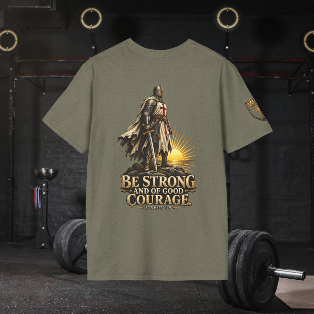 WarDad Be Strong Crusader Tee | Joshua 1:9