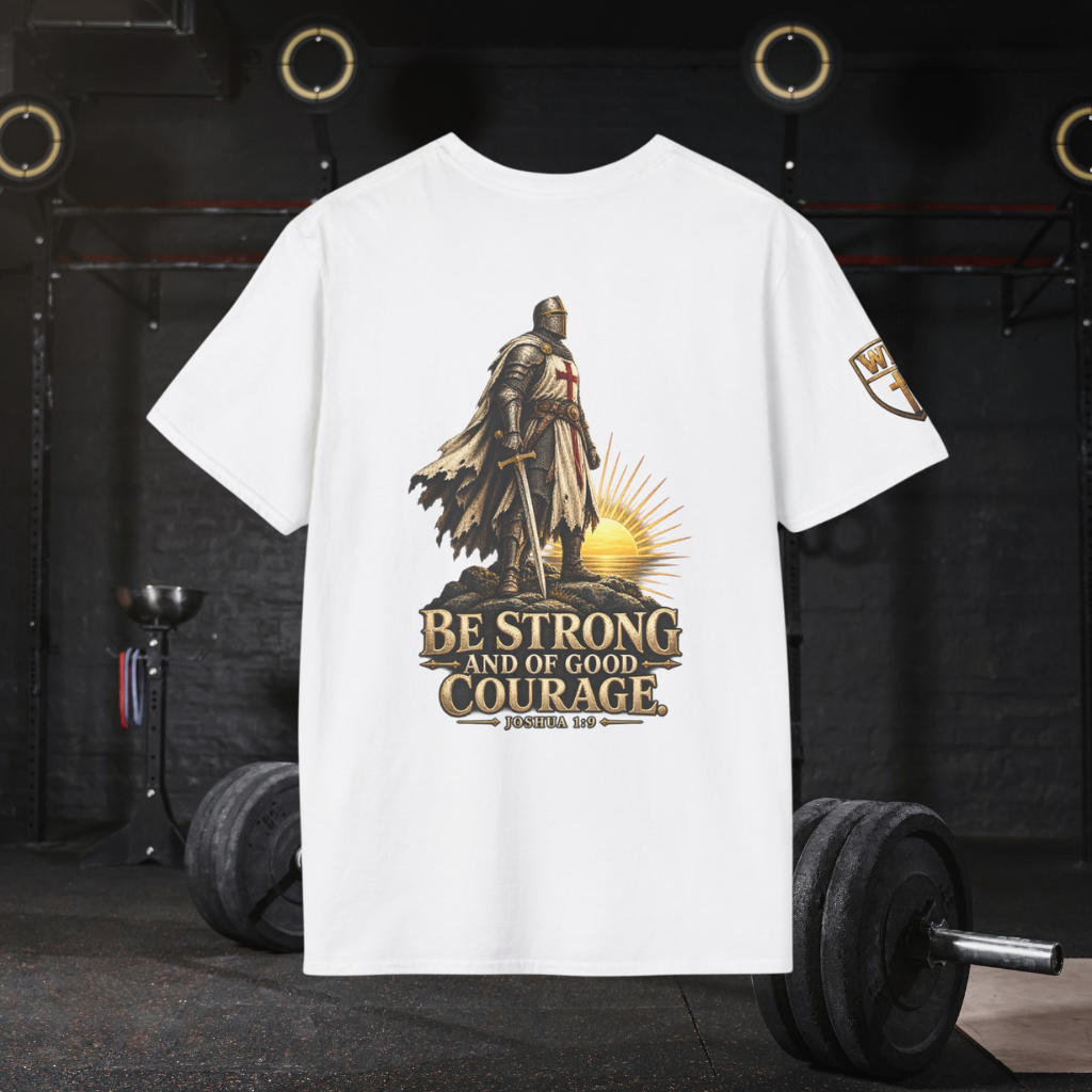WarDad Be Strong Crusader Tee | Joshua 1:9