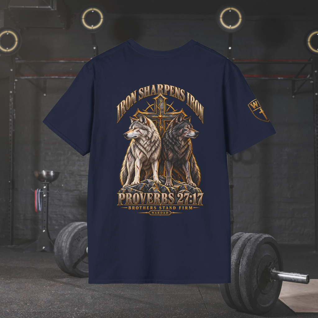 WarDad Iron Sharpens Iron Tee | Proverbs 27:17