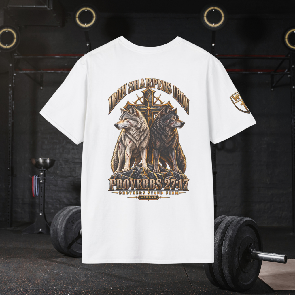 WarDad Iron Sharpens Iron Tee | Proverbs 27:17