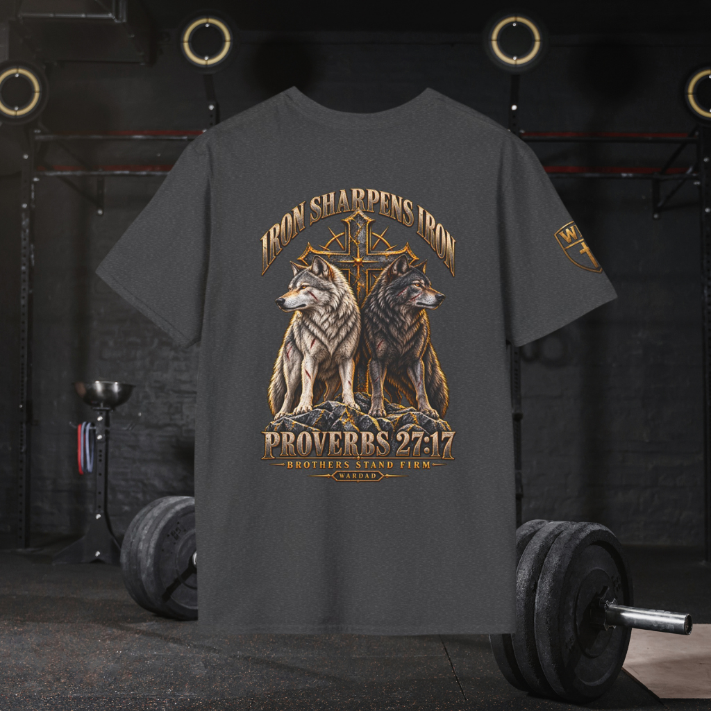 WarDad Iron Sharpens Iron Tee | Proverbs 27:17