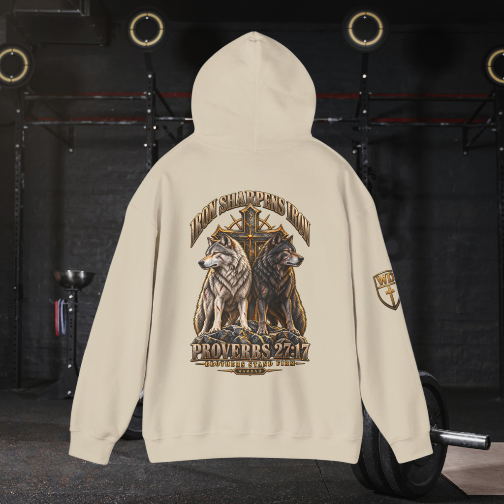 WarDad Iron Sharpens Iron Hoodie | Proverbs 27:17