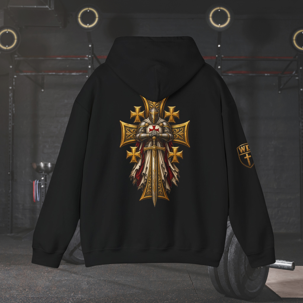 WarDad Crusader Knight Hoodie | Stand Firm in Faith