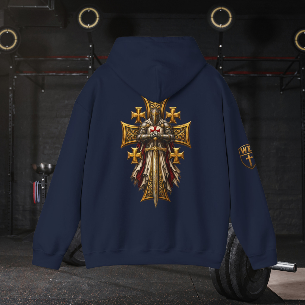WarDad Crusader Knight Hoodie | Stand Firm in Faith