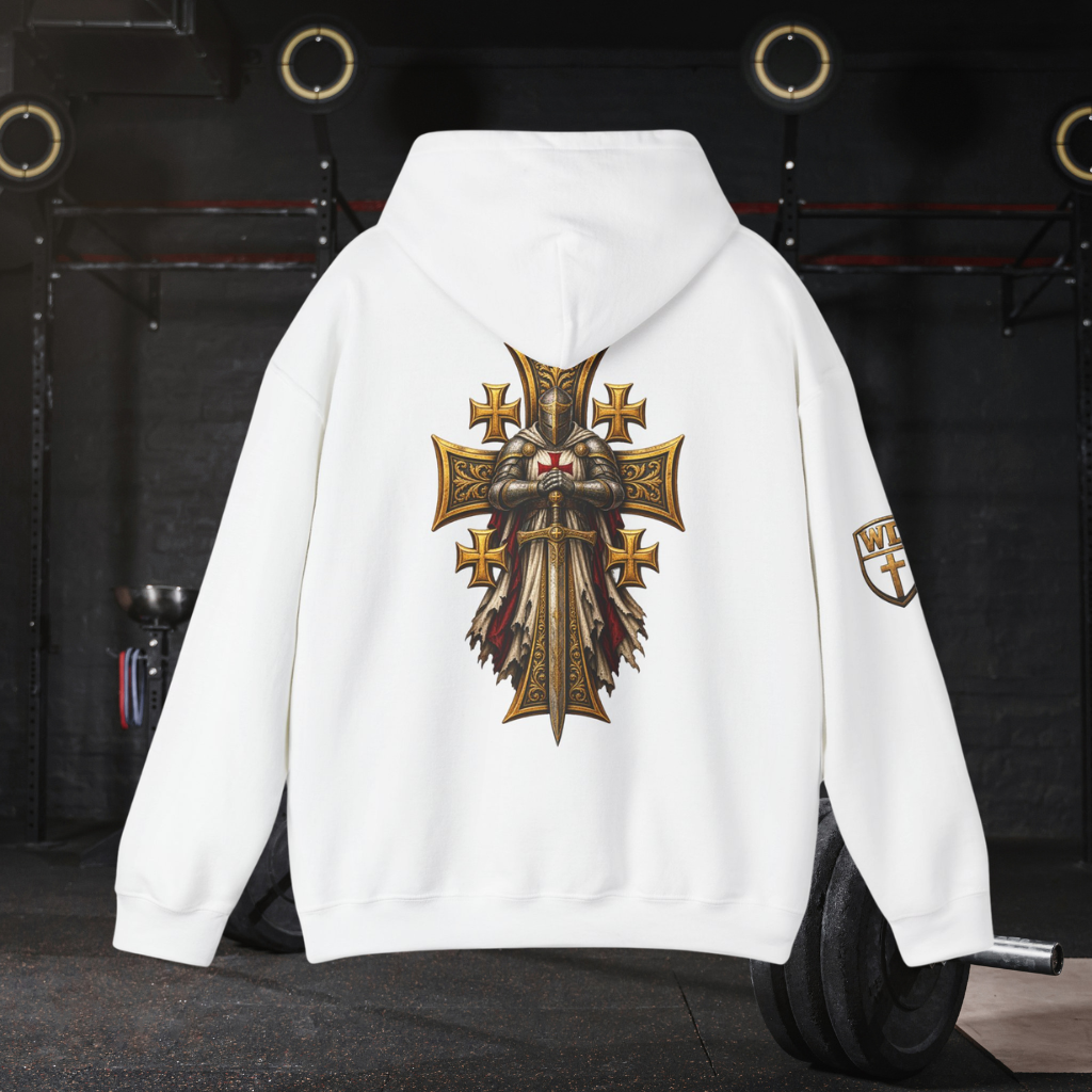 WarDad Crusader Knight Hoodie | Stand Firm in Faith