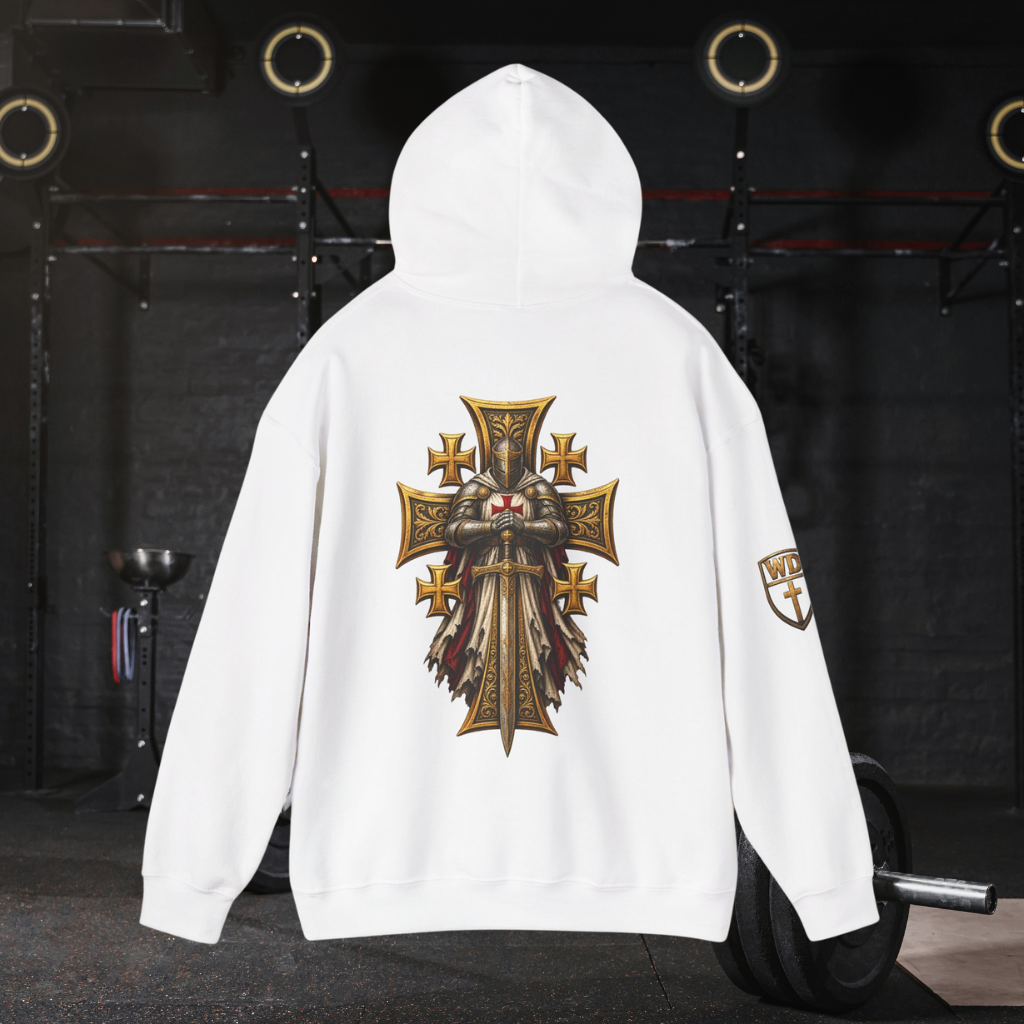 WarDad Crusader Knight Hoodie | Stand Firm in Faith
