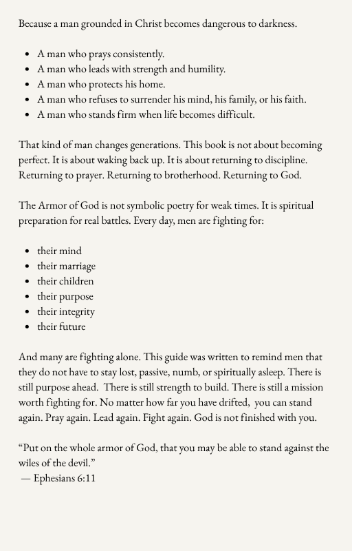 Armor of God: A Quick Guide for Men on a Mission