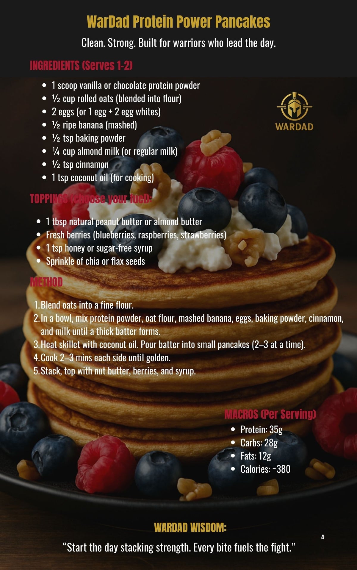 WarDad Cookbook #1: Fuel Like a Warrior