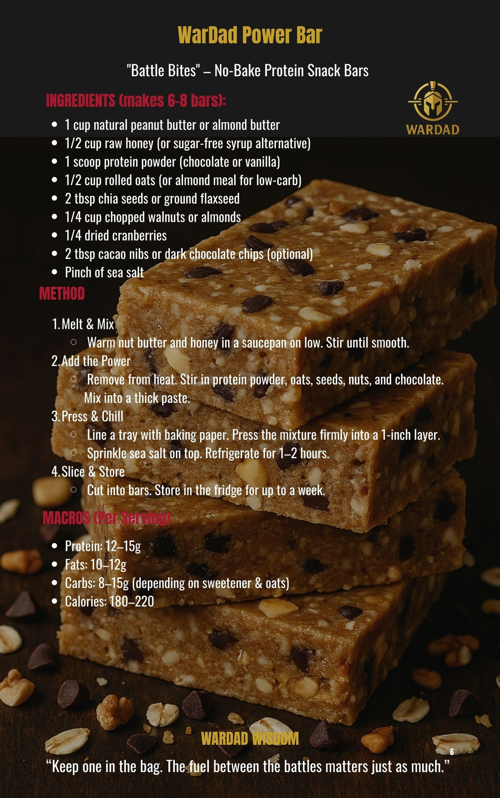 WarDad Cookbook #1: Fuel Like a Warrior