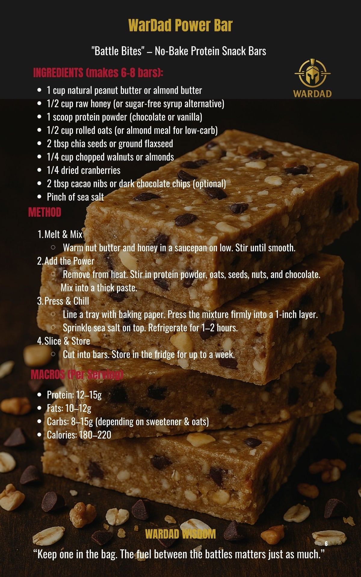 WarDad Cookbook #1: Fuel Like a Warrior